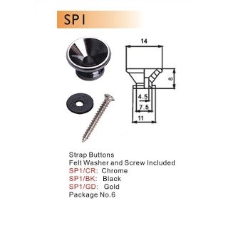 Gitar Askı Pimi Black Dr.parts: SP1BK