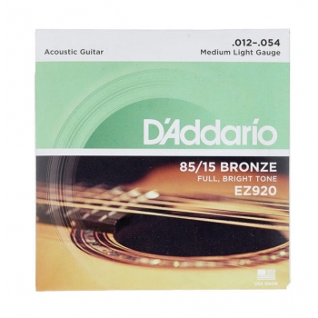 DADDARIO AKUSTİK GİTAR TEL SETİ, 85/15 BRONZE, MEDIUM LIGHT
