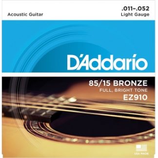 D'Addario EZ910 Bronze Light Set Akustik Gitar Teli (11-52)