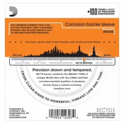 D'Addario EZ900 85/15 Bronze Akustik Gitar Teli (10-50) - Görsel 2