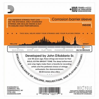 D'Addario EJ10 80/20 Bronze Akustik Gitar Teli (10-47) - Görsel 2