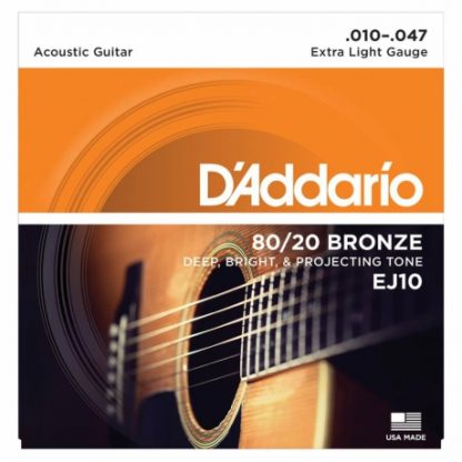 D'Addario EJ10 80/20 Bronze Akustik Gitar Teli (10-47)