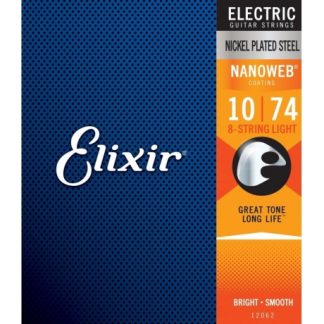 Elixir 12062 Nanoweb Light 8 Telli Elektro Gitar Teli (10-74)